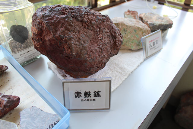 金生山化石館所有の赤鉄鉱。金生山は化石の多い山としても知られる
